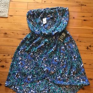 Express Strapless Chiffon Dress